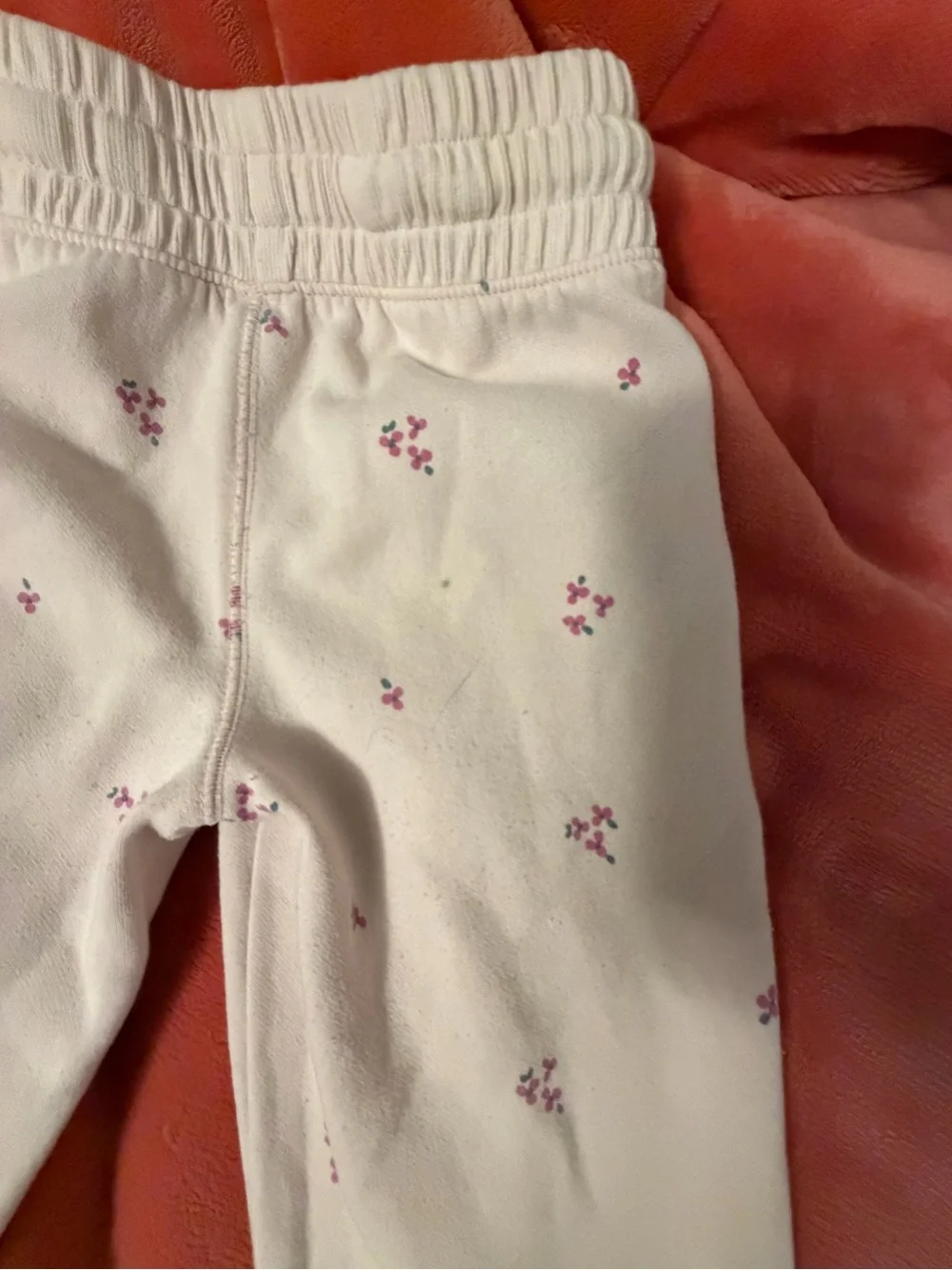 Girls' Light Pink Floral Zip Hoodie and matching sweatpants